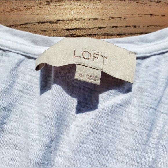 Loft White Tank Top Mesh Cut Out Cotton Shirt Tribal Preppy Boho Bride Casual XS - Picture 4 of 7